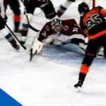 Philipp Grubauer Robs James Van Riemsdyk On Doorstep With Toe Save