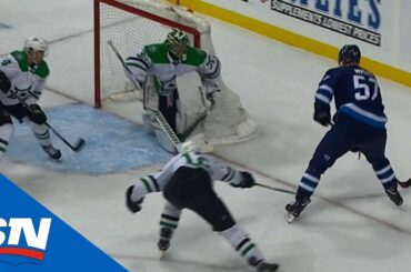 Tyler Myers Uses His Reach To Beat Ben Bishop With Wraparound