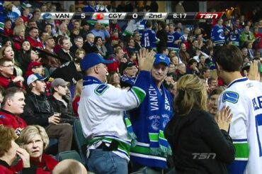 Canucks at Flames - Alex Edler 5-0 Goal - 11.01.11 - HD