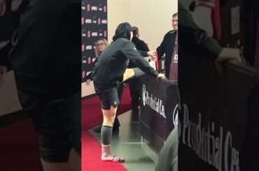 Simon Nemec BEHIND THE SCENES: Stretching Before NHL Debut NJ Devils #short #njdevils #shorts