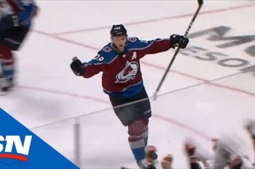 Gabriel Landeskog’s Screen Allows Nathan MacKinnon To Score Power Play Goal