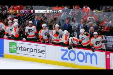 Ivan Provorov Goal - Philadelphia Flyers vs Colorado Avalanche 2/28/18
