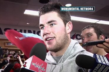 Washington Capitals Tom Wilson Get's Pie'd by Alex Ovechkin