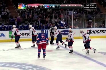 John Carlson PPG goal. Washington Capitals vs NY Rangers Game 5 5/7/12 NHL Hockey