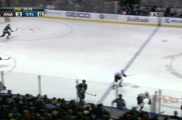 Cam Fowler slapshot PPG 3-0 Anaheim Ducks vs St. Louis Blues 1/18/14 NHL Hockey.