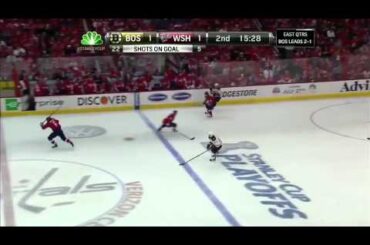 Alex Ovechkin crashes into Chara 4/19/12