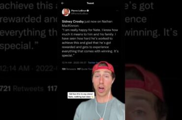 MacKinnon shares WILD message for Crosby after winning Stanley Cup 🏆😅