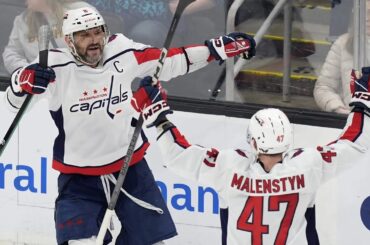 Alex Ovechkin's 2 Goals Assisted by Beck Malenstyn