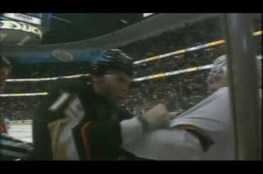 Joe Pavelski vs Ryan Whitney Apr 27, 2009 - Comcast feed