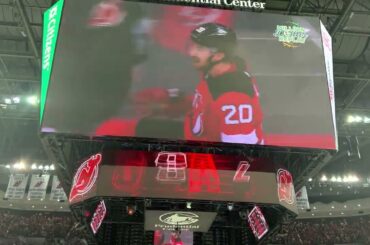 NJ Devils Mike McLeod Gives Devils 3-0 Lead vs. Carolina Hurricanes Game 3 IN ARENA CAM