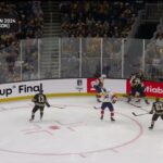 Verhaeghe slashes Carlo’s stick in half, no call, so Carlo rag dolls Reinhart, no call there either