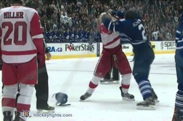 Justin Abdelkader vs Luke Schenn Oct 2, 2010