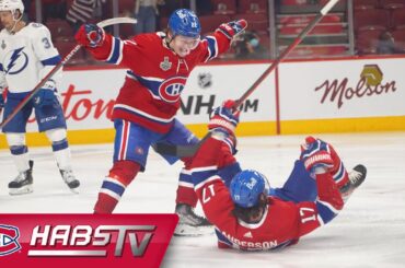 Anderson's diving goal wins it in OT | Ice-level view