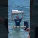 Panthers brought the Stanley Cup to the Atlantic Ocean 😂 (via flapanthersfc/IG)