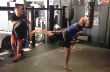 Joe Rogan's Kicks Sound Like Gun Shots