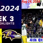 Green Bay Packers Vs. Baltimore Ravens Full Game 4th-Qtr WEEK 3 08/24/24 | NFL Preseason |2024