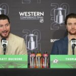 DALLAS STARS MATT DUCHENE & THOMAS HARLEY PRE-GAME INTERVIEW (WCF GAME 3 @ EDM)