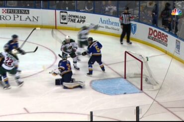 Marco Scandella broken stick slapper goal 2-1 Minnesota Wild vs St. Louis Blues April 18 2015 NHL