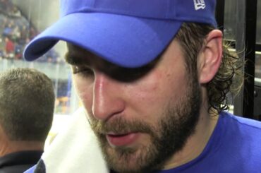 Luke Witkowski First Period Intermission Interview I Syracuse vs. Portland I March 6, 2015