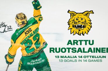 Arttu Ruotsalainen: 13 maalia 14 otteluun