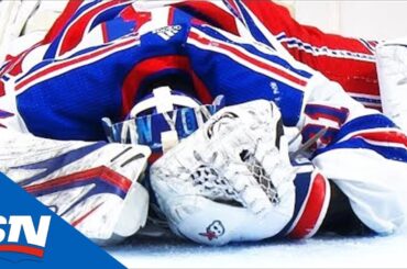 Concussion Spotter Pulls Rangers Goalie Shesterkin After Getting Run Over