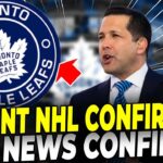 URGENT! RUMORS CONFIRMED! BUT NEWS FROM THE NHL! TORONTO MAPLE LEAFS NEWS!