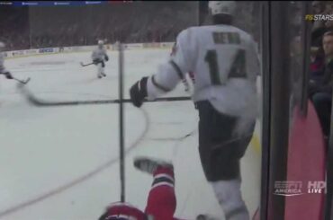 Jamie Benn hammers Adam Larsson [HD]