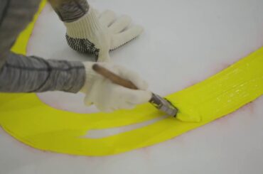 Connor Murphy paints the ice