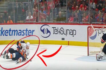 Casey Cizikas Short Handed Goal From His Back?!?! | Isles v Caps