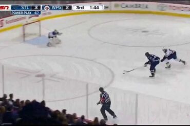 Colton Parayko Catches Blake Wheeler on shorthanded breakaway