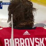 Sergei Bobrovsky stops Stamkos's slapshot with his shoulder in game 2 (23 apr 2024)