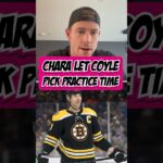 Chara let Charlie Coyle pick practice time his first month on the Bruins 🕐