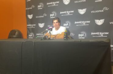 Jett Luchanko Postgame Press Conference - Flyers vs Rangers Rookie Game 9/13/24