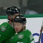 Evgenii Dadonov assists on Seguin's goal vs Coyotes (1 mar 2023)