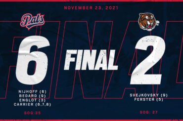 Pats Highlights Nov. 23: Pats 6 | Tigers 2