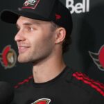 Training Camp: Josh Norris, Shane Pinto, and Travis Green Media Availability