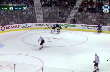 Reilly Smith 1st NHL goal Feb 15 2013 Dallas Stars vs Vancouver Canucks NHL Hockey