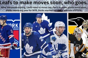 NHL Trade Rumours: Leafs move coming, Penguins moving goalie, Kakko update + more PTO signings.
