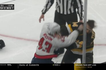Jarred Tinordi fights Tom Wilson 3/5/21