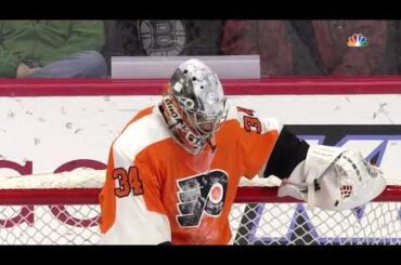 Petr Mrazek ROBS David Pastrnak - Philadelphia Flyers vs Boston Bruins 4/1/18