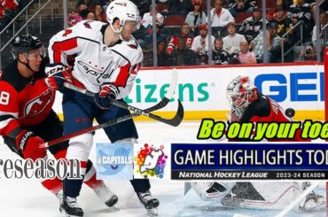 Washington Capitals vs New Jersey Devils Game Highlights | preseason | 2024 NHL Season