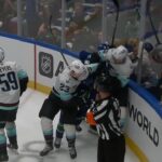 Vancouver Canucks Vs Seattle Kraken End Of Period Scrum