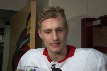 Sturm on NHL debut, Wild teammates on facing Coyle