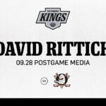 Goaltender David Rittich | 09.28 LA Kings win over Anaheim Ducks | Postgame Media