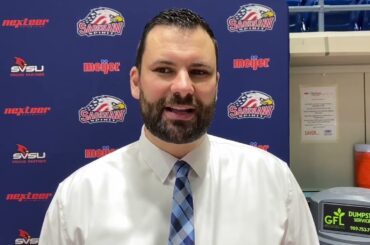 Saginaw Spirit coach Chris Lazary talks about Michael Misa’s 2-goal OHL debut
