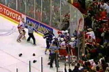 Hasek hit by Tkachuk