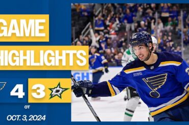 Preseason Game Highlights: Blues 4, Stars 3 (OT)