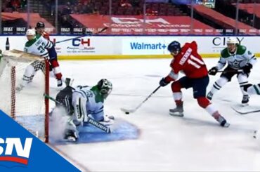 Jonathan Huberdeau Dekes And Tucks In Backhander Past Anton Khudobin