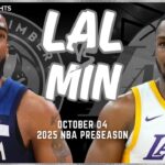 Los Angeles Lakers vs Minnesota Timberwolves Full Game Highlights | Oct 4 | 2024-25 NBA Preseason