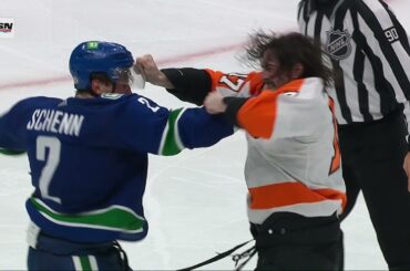 Zack MacEwen And Luke Schenn Drop The Gloves